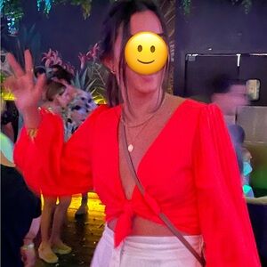 A.L.C crop top long sleeve size M